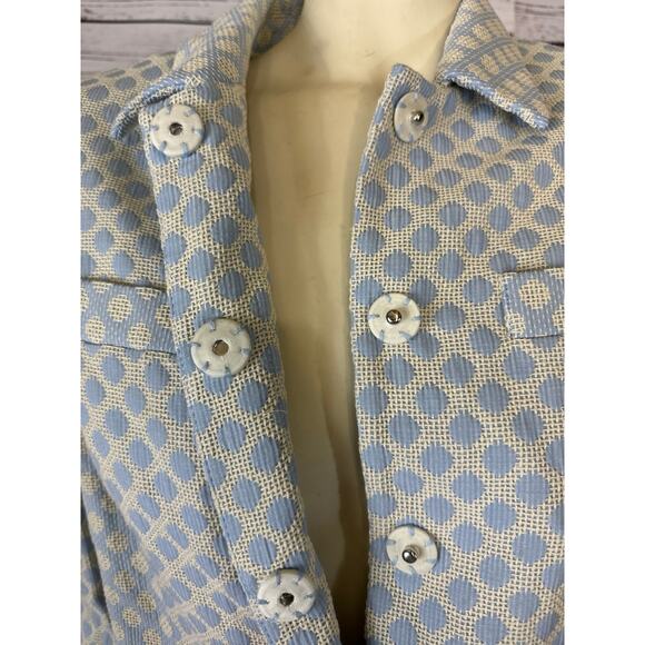 Brooks Brothers Blazer Blue/ Cream Diamond design size 12 - Picture 6 of 12